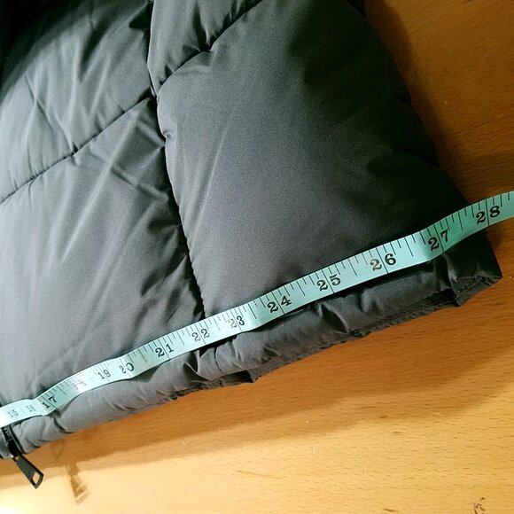 DKNY Long Quilted Puffer Jacket XL Gray New With Tags Removable Hood - Picture 8 of 16